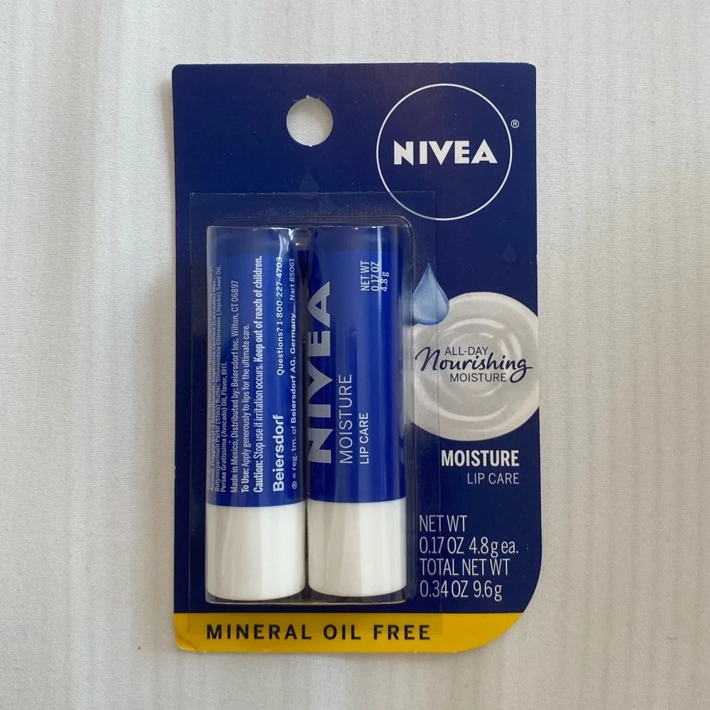 3/$15 🌸 2 Pack Nivea All Day Nourishing Moisture Lip Care Lip Balm Chapstick